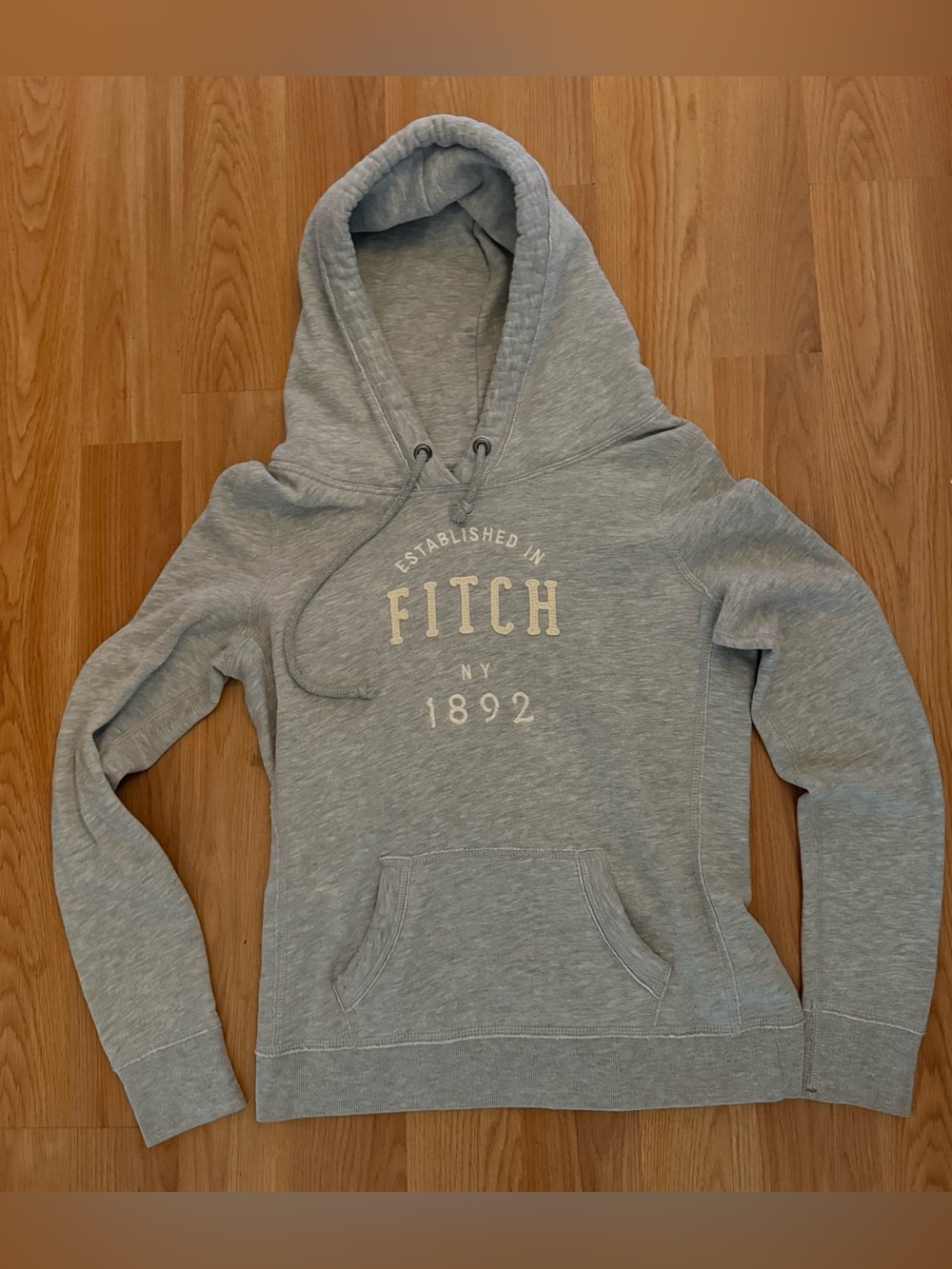 Abercrombie 1892 Gray Hoodie Sweater- size large - Y2K